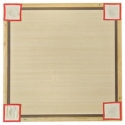 Top down view of the back of the snooker table